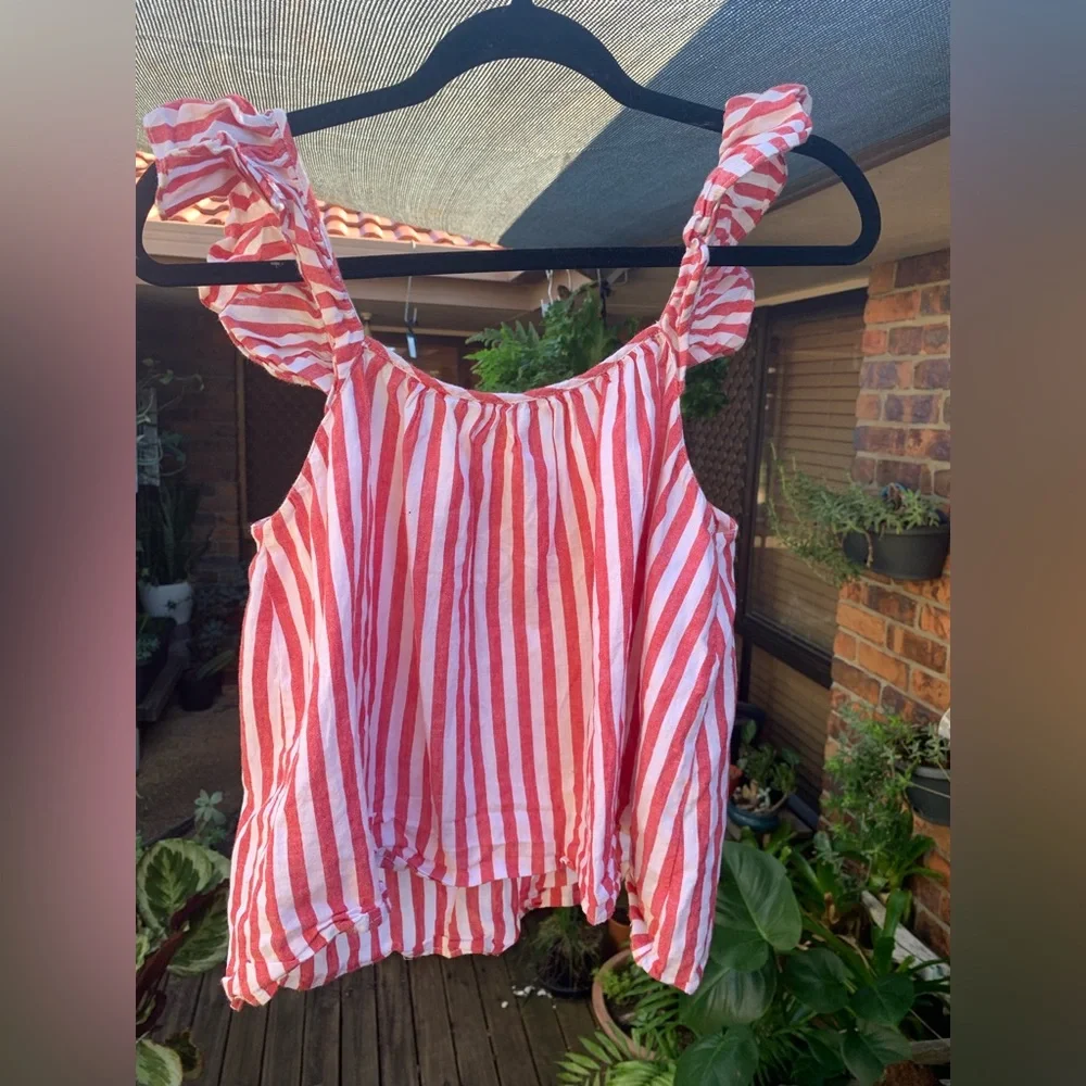 ▫️host pick▫️Zara ruffle embroidered tassels crop top - Picture 7 of 9